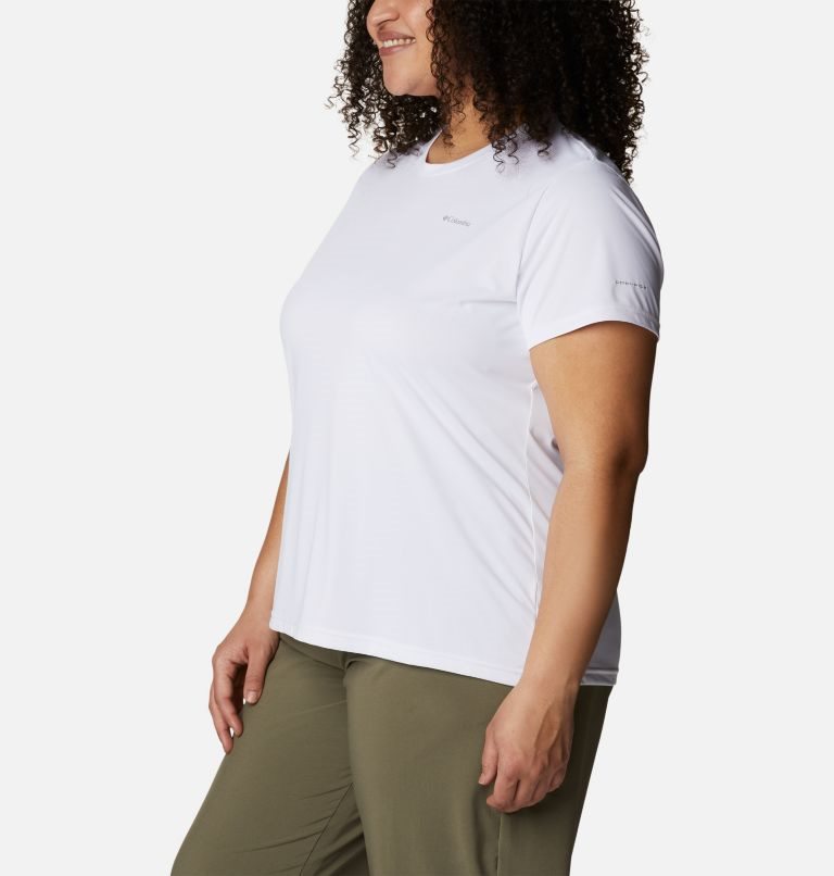 Women's Columbia Hike Short Sleeve Crew T Shirts White | Plus Size CA-O84LA